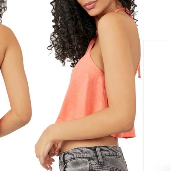 Free People Long Weekend Knit Halter Tank in Watermelon - Picture 3 of 10